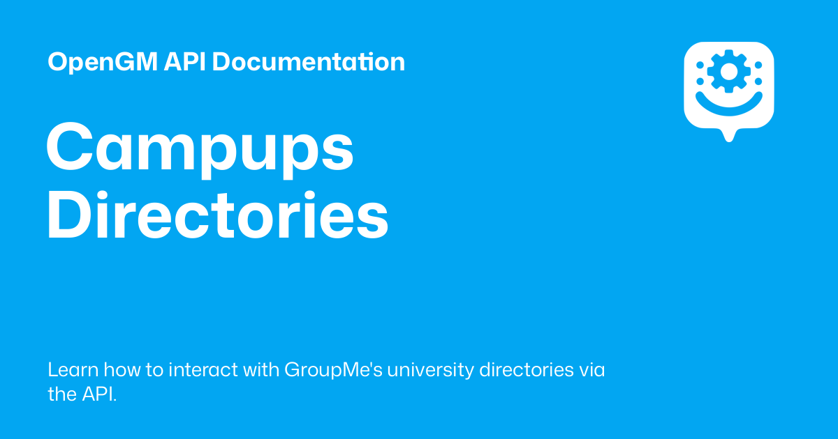 Campups Directories - OpenGM API Documentation