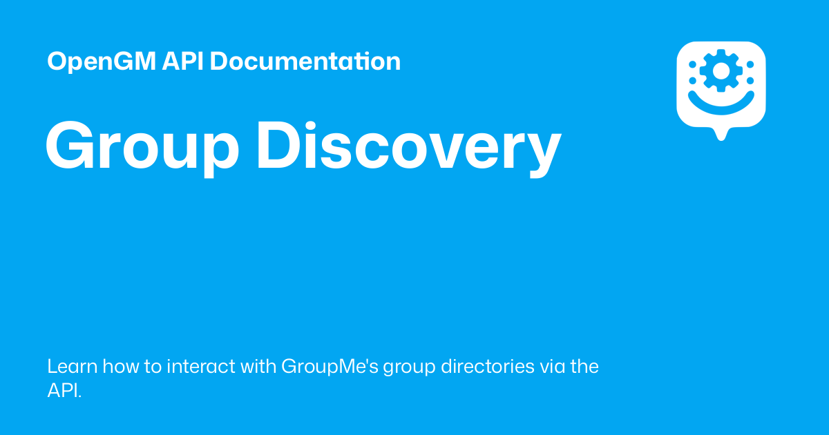 Group Discovery - OpenGM API Documentation