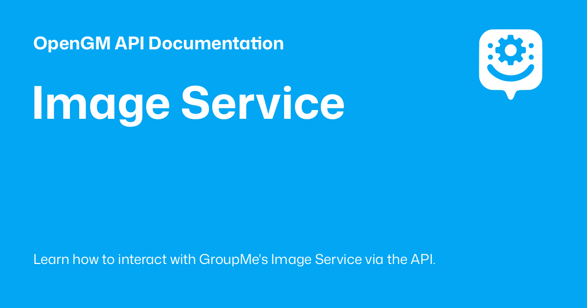 Image Service - OpenGM API Documentation